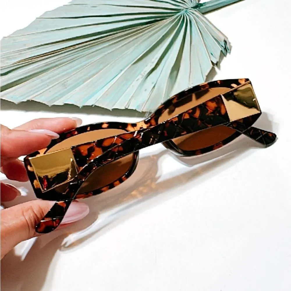 Trendy brown sunglasses K5